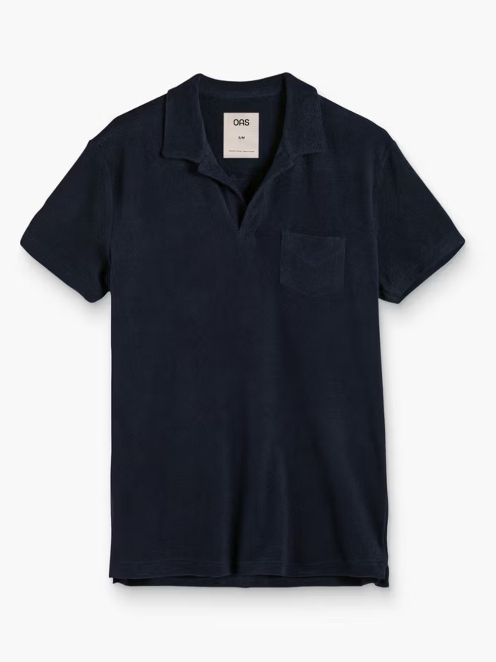 OAS Navy Blue Terry Polo Shirt Men’s XL